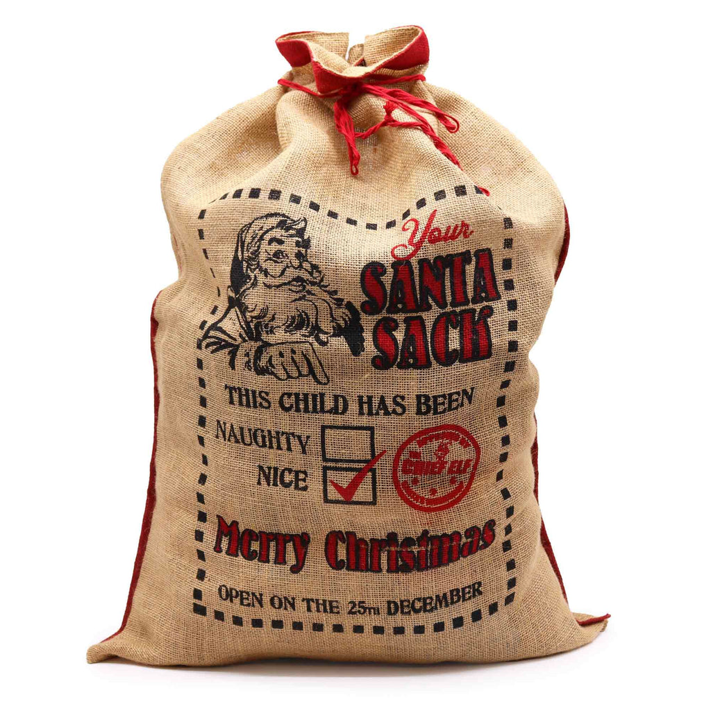This Child Has Been.. Nice! - Jute Santa Sack