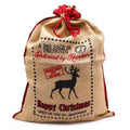 Delivered By Reindeer - Jute Santa Sack