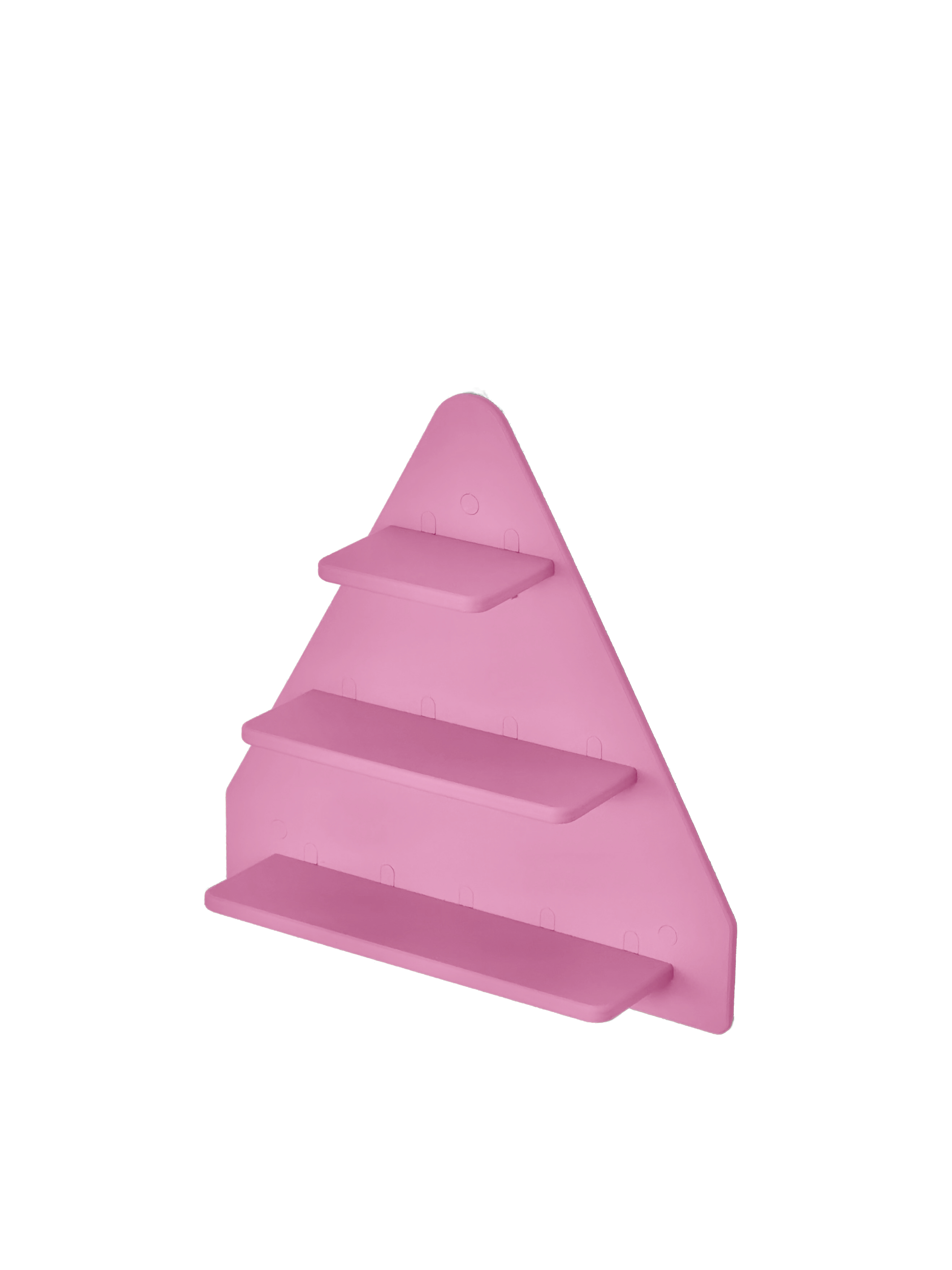 Tonie Triangle Wall Display - Sakura Pink, 3-tier wall-mounted Tonie figure display