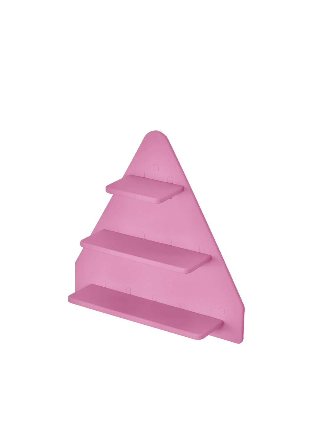 Tonie Triangle Wall Display - Sakura Pink, 3-tier wall-mounted Tonie figure display