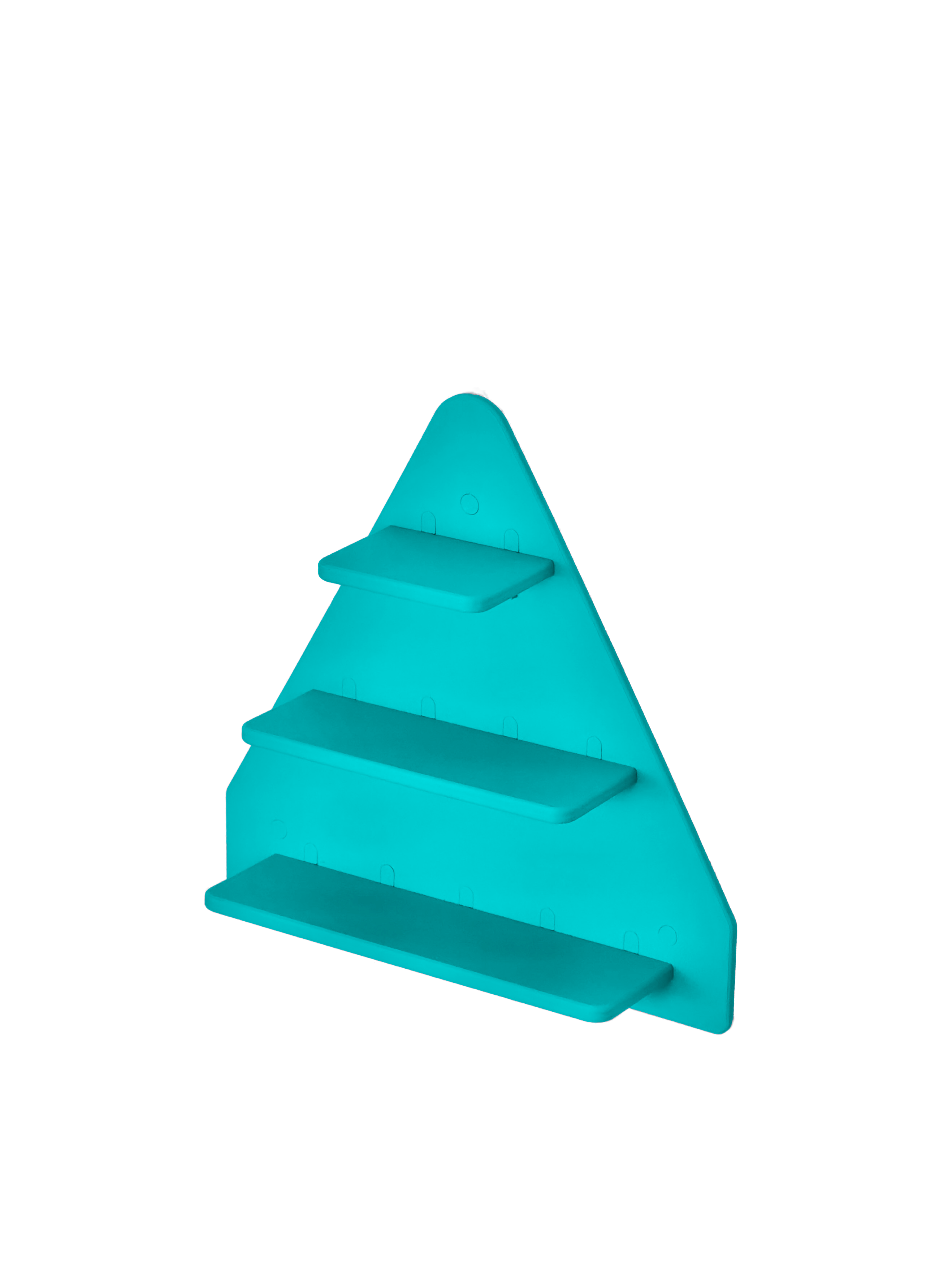 Tonie Triangle Wall Display - Turquoise, 3-tier wall-mounted Tonie figure display